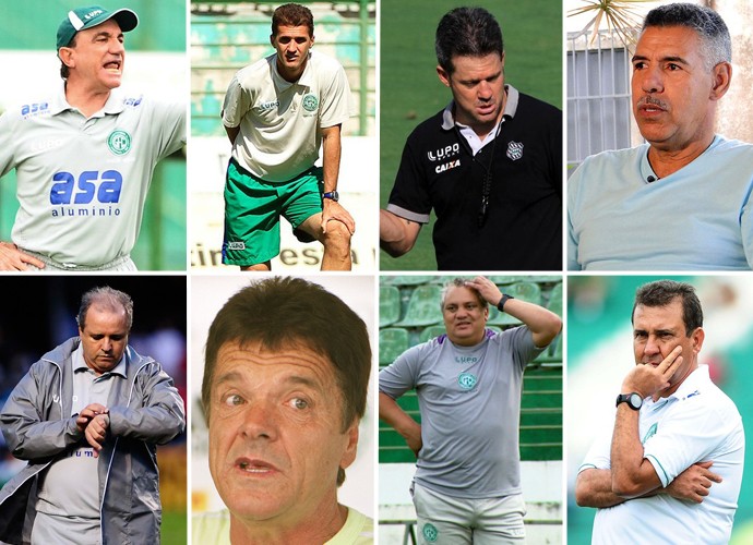 Técnicos que passaram pelo Guarani nos últimos dez anos (Foto: Infoesporte / GloboEsporte.com)
