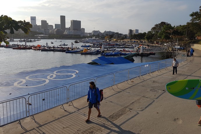 Rampa danificada na Marina da Glória vela (Foto: GloboEsporte.com)