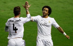 Marcelo e Sergio Ramos gol Real Madrid (Foto: AFP)