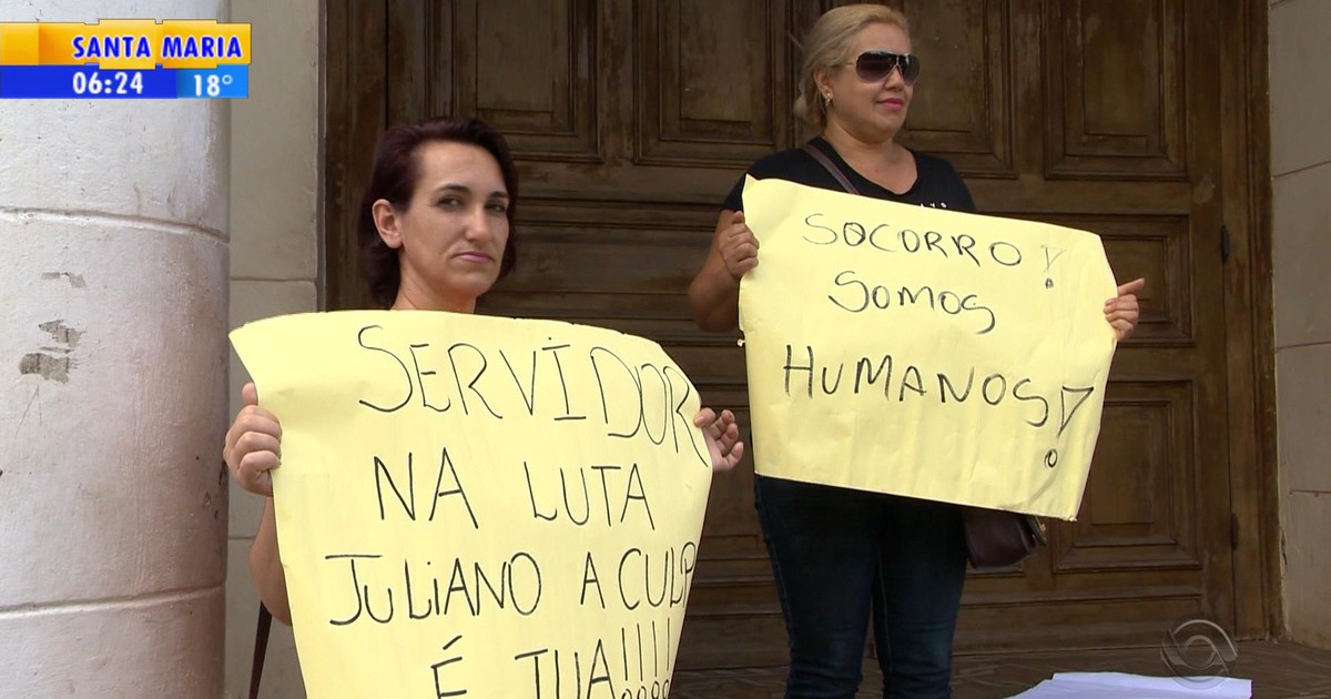 Sem receber 13º salário, servidores de Cruz Alta fazem mobilização - Globo.com