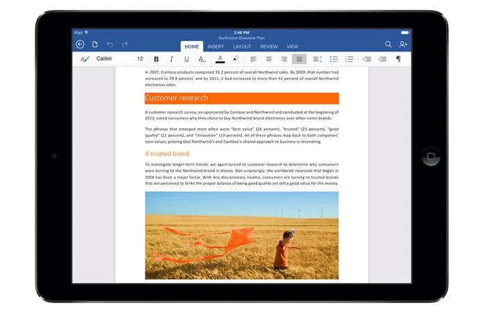 iPad para Office é oficial (Foto: Divulgação/Microsoft)