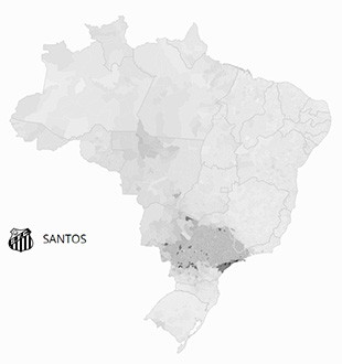 Mapa Santos (Foto: GloboEsporte.com)