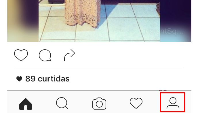 Acessando a guia que mostra o perfil do usuário no Instagram (Foto: Reprodução/Edivaldo Brito)