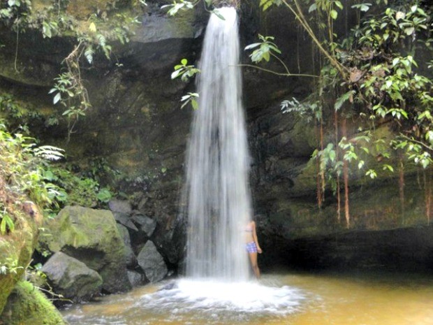 Cachoeira do Ar-Condicionado na Serra do Divisor, na fronteira do Acre com o Peru (Foto: Divulgação/ICMbio)