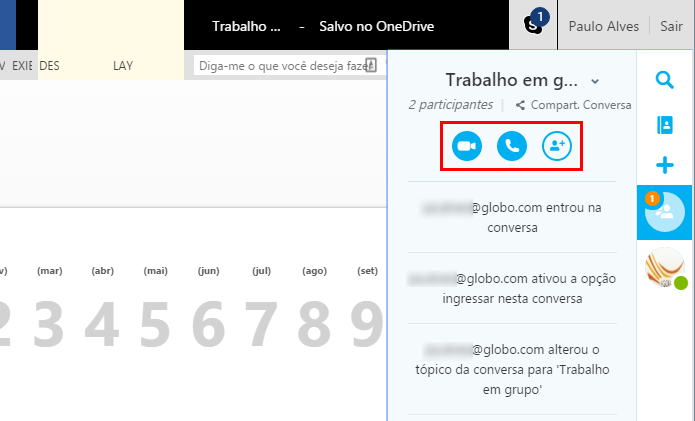 Faça chamada de voz, vídeo e inclua novos integrantes (Foto: Reprodução/Paulo Alves)