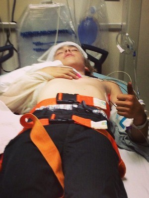 O prodígio Tom Schaar, de 13 anos, fraturou o ombro na Califórnia (Foto: Reprodução / Instagram)