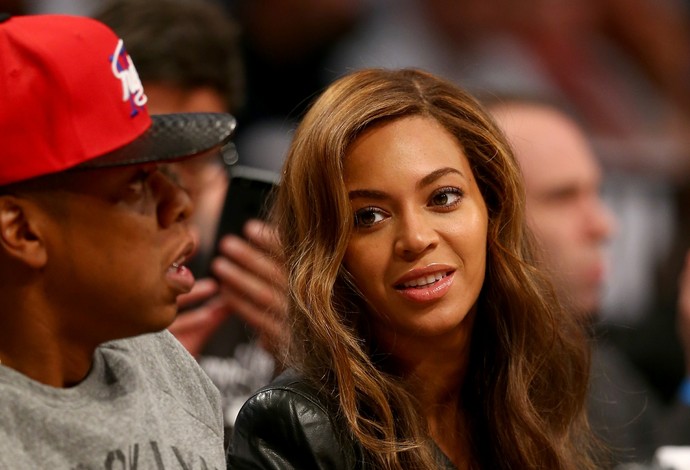 Beyoncee e Jey Z no basquete (Foto: Getty Images)