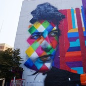 Kobra faz mural com homenagem a Dylan (Divulgação/Eduardo Kobra)