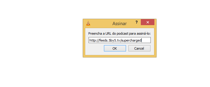 Incluindo um podcast no VLC (Foto: Reprodução/Edivaldo Brito)