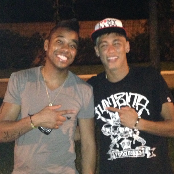 Robinho e Neymar curtem Natal juntos (Foto: Instagram)
