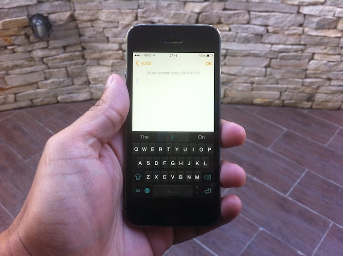 Como alterar o teclado padrão do iOS 8? (Foto: Marvin Costa/TechTudo)
