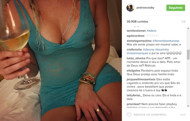 Luana Piovani em foto postada por Pedro Scooby (Foto: Reprodução / Instagram)