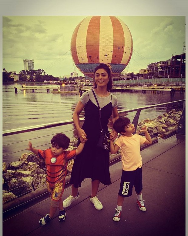 Juliana Paes com os filhos (Foto: Reproduo / Instagram)