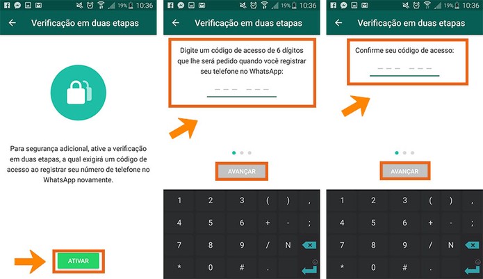 Adicione o código de verificação no WhatsApp (Foto: Reprodução/Barbara Mannara)