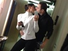 Mayra Cardi dá beijão em noivo antes de ir para a academia