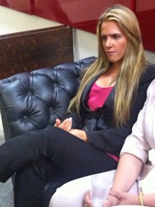 Denise Leitão, assessora de vídeo de sexo exonerada  (Foto: G1 brasilia)
