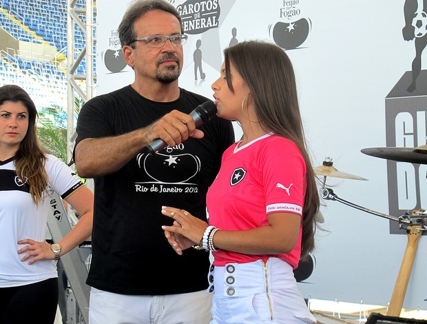 Fernanda Maia e Dória em evento do Botafogo (Foto: Thales Soares / Globoesporte.com)