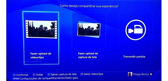 Compartilhamento segue os moldes do tradicional (Foto: Thiago Barros/Reprodução)