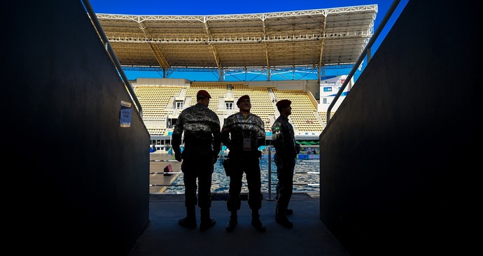 Copa do Mundo de saltos ornamentais - segurança Força Nacional (Foto: Getty Images)