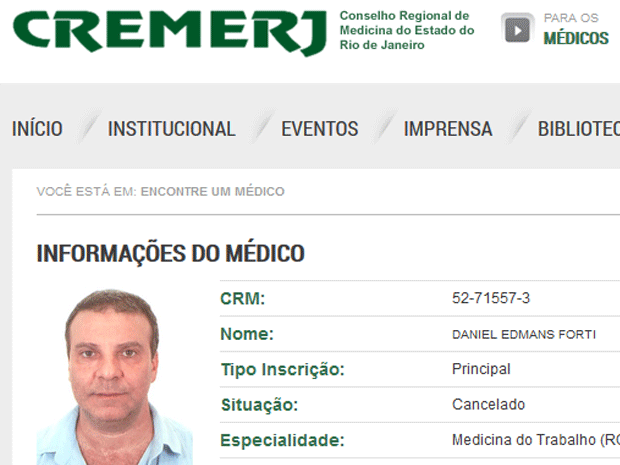 Médico é baleado em consultório no Centro de São Paulo, diz PM (Foto: Reprodução/Cremerj)