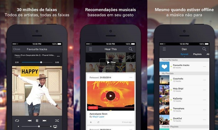 Deezer oferece muita música, mesmo offline (Foto: Divulgação/AppStore)
