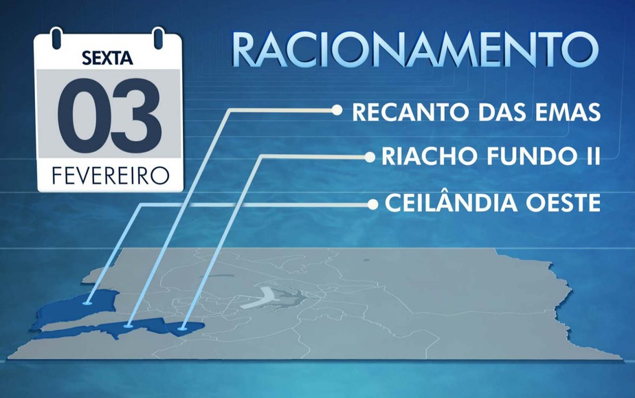 Racionamento atinge Ceilândia, Riacho II e Recanto pela quarta vez nesta sexta; veja