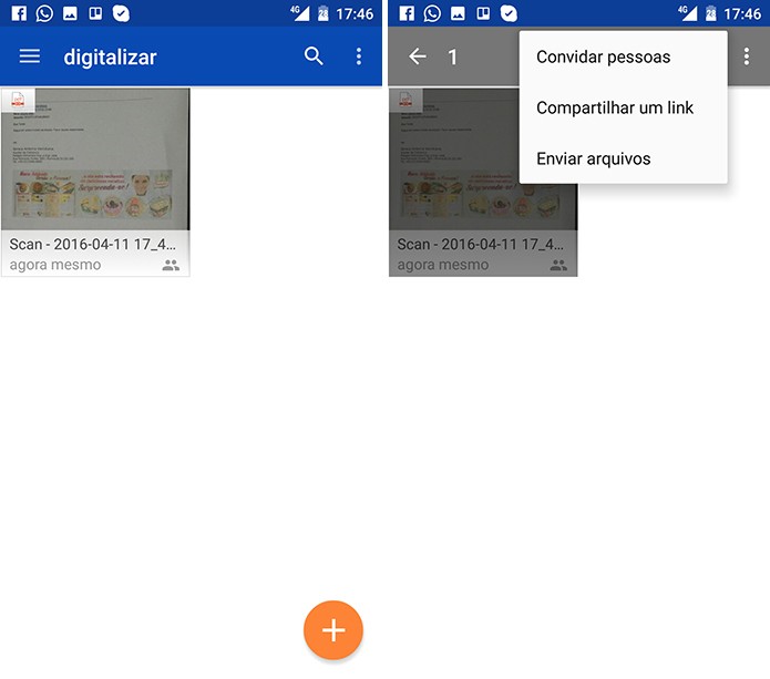 OneDrive subirá a documento para a nuvem e usuário poderá compartilhar com contatos (Foto: Reprodução/Elson de Souza)