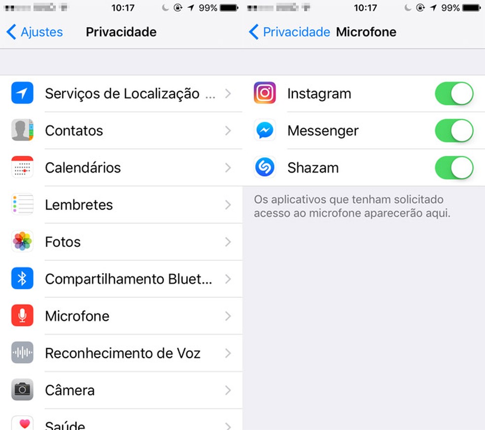 iOS tem maior preocupação com a privacidade do usuário (Foto: Reprodução/Pedro Cardoso)