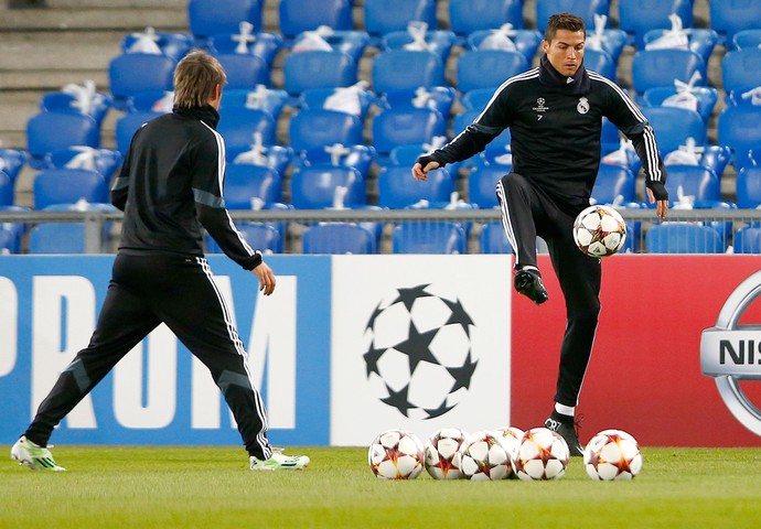 Cristiano ronaldo treino Real Madrid (Foto: Agência Reutes)