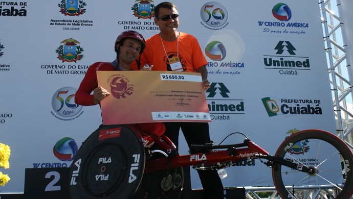 Jaciel Antônio Paulino foi o campeão na categoria cadeirante (Foto: Leandro J. Nascimento)