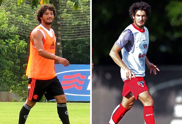 MONTAGEM - Arthur Flamengo e Alexandre Pato São Paulo (Foto: Editoria de arte)