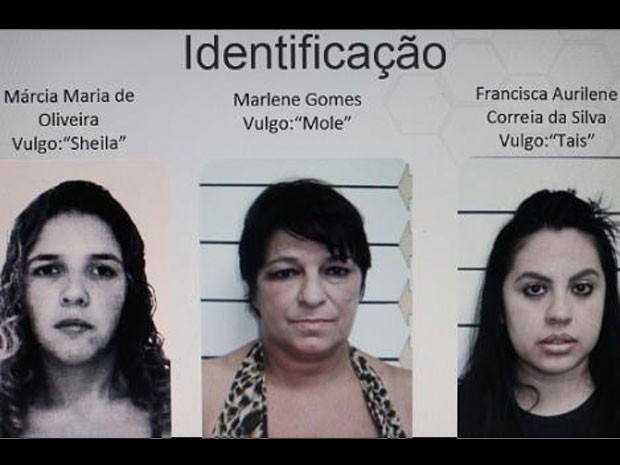 Polícia chegou a divulgar à imprensa foto das três mulheres acusadas de matar o motorista (Foto: Divulgação/Polícia Civil)