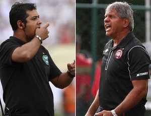 Montagem - Marquinhos Santos (Coritiba) e Arthur Bernardes (Atlético-PR) (Foto: Geraldo Bubniak/Agência Estado)