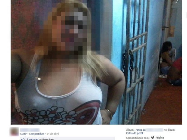 Detentas postou diversas fotos de dentro do presídio (Foto: Reprodução/Facebook)
