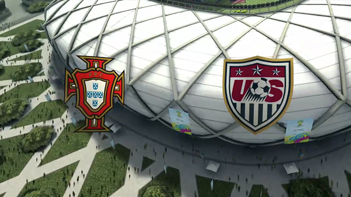 Simulação Copa do Mundo Fifa 2014: Portugal x Estados Unidos (Foto: Reprodução/Murilo Molina)