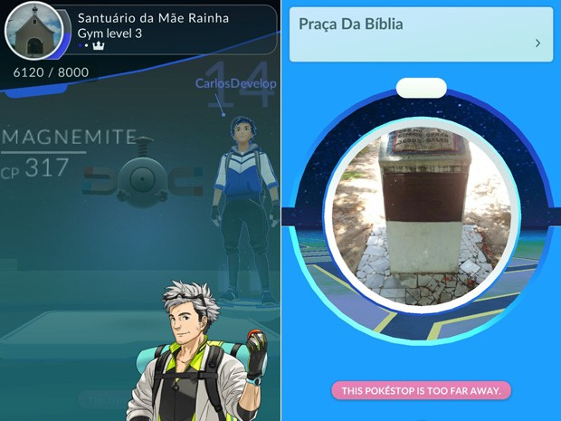 Em Olinda, local de perigrinação religiosa abriga um dos ginásios do game Pokémon Go (Foto:  Niantic/Reprodução)