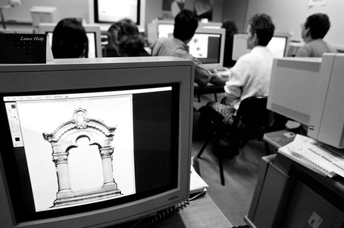 Prévia da criação do Photoshop nos estúdios da Adobe em 1989 (Foto: Divulgação/Adobe)