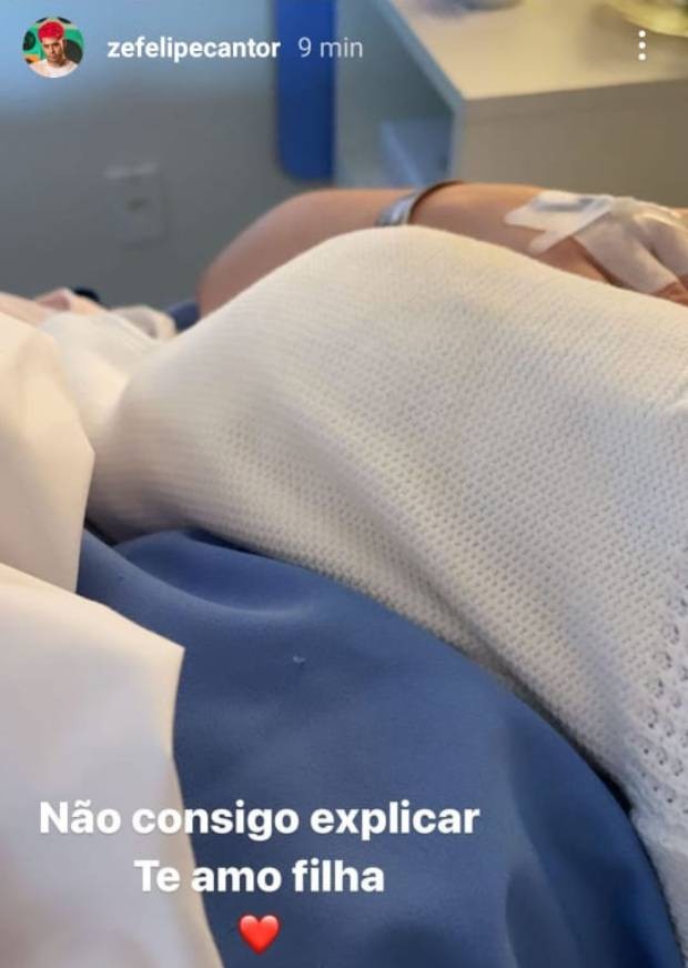 Zé Felipe celebra nascimento da filha (Foto: Reprodução/Instagram)