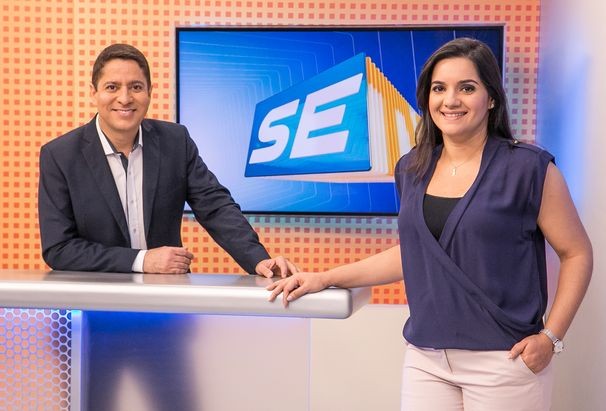 Ricardo e Lanne assumem a bancada do SETV 1ª Edição nessa segunda-feira (Foto: Divulgação/TV Sergipe)
