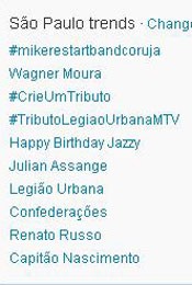 Trending Topics em SP às (Foto: Reprodução)