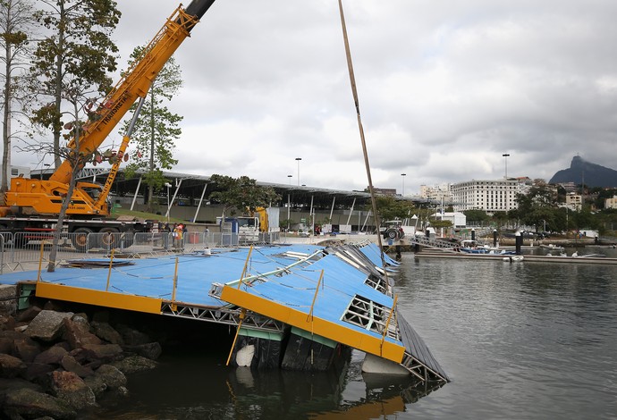 Rampa da Marina da Glória passa por reparos neste domingo (Foto: Buda Mendes / Getty Images)