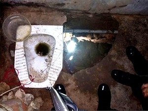 Túnel iluminado é encontrado dentro de presídio no RN; veja vídeo (Foto: G1/RN)
