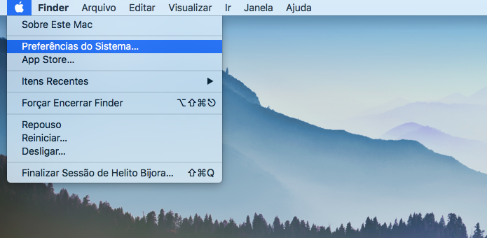 Abra as configurações do Mac (Foto: Reprodução/Helito Bijora)