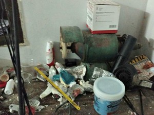 Local foi vistoriado pela Vigilância Sanitária; irmão de suspeito de 15 anos foi conduzido à Depca (Foto: Divulgação Vigilância Sanitária)