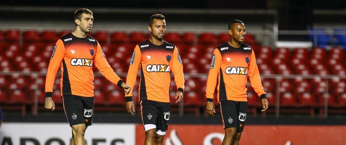 Robinho, Lucas Pratto e Rafael Carioca, do Atlético-MG (Foto: Bruno Cantini / Atlético-MG)