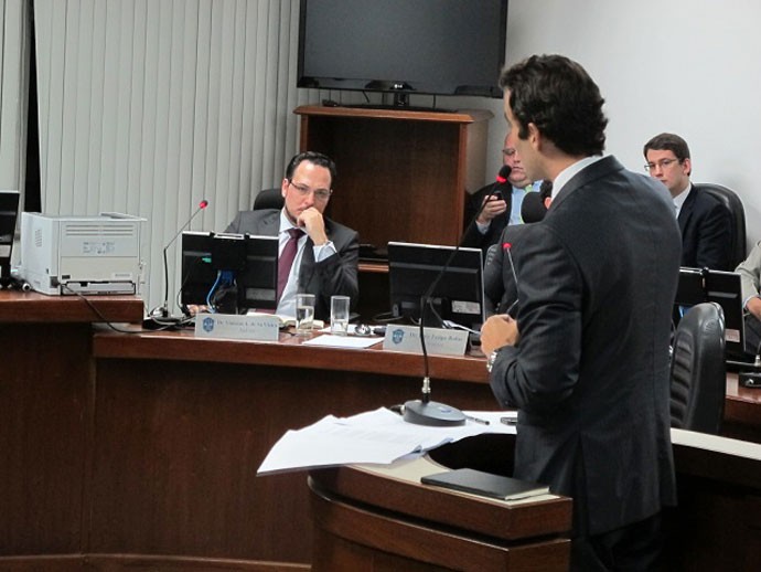 Michel Assef Filho advogado Flamengo STJD julgamento (Foto: Richard Souza)