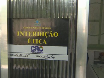 CRO-PE foi ao centro após receber denúncia da população (Foto: Reprodução / TV Globo)
