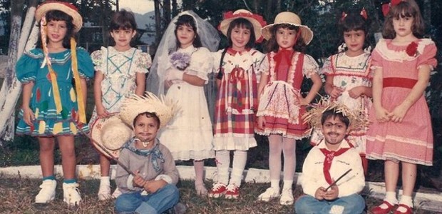 Na infância, Carol Castro também chegou a ser noivinha em festa junina (Foto: Arquivo pessoal)