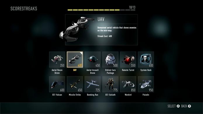Configure os Scorestreaks (Foto: Reprodução/Murilo Molina)