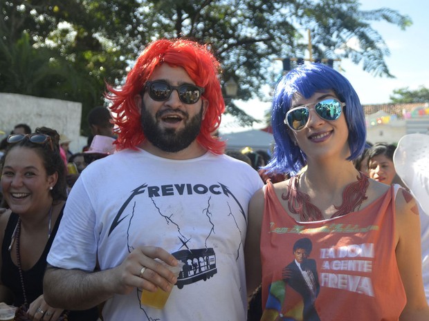 O Tá bom, a gente freva! é conhecido por ser o bloco que se concentra, mas não sai (Foto: Juliana Souto / G1)